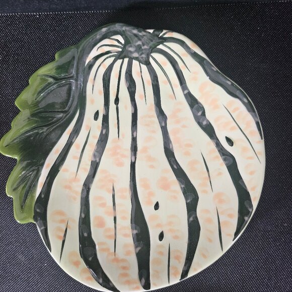 Boston Warehouse 2003 Harvest Gourd And Pumpkin Plates Set Of Four With Box - Picture 7 of 12